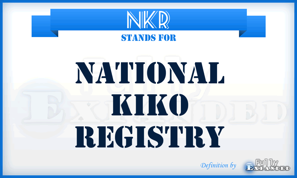 NKR - National Kiko Registry