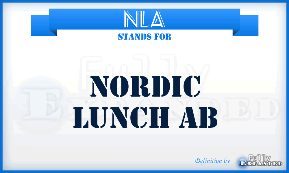 NLA - Nordic Lunch Ab