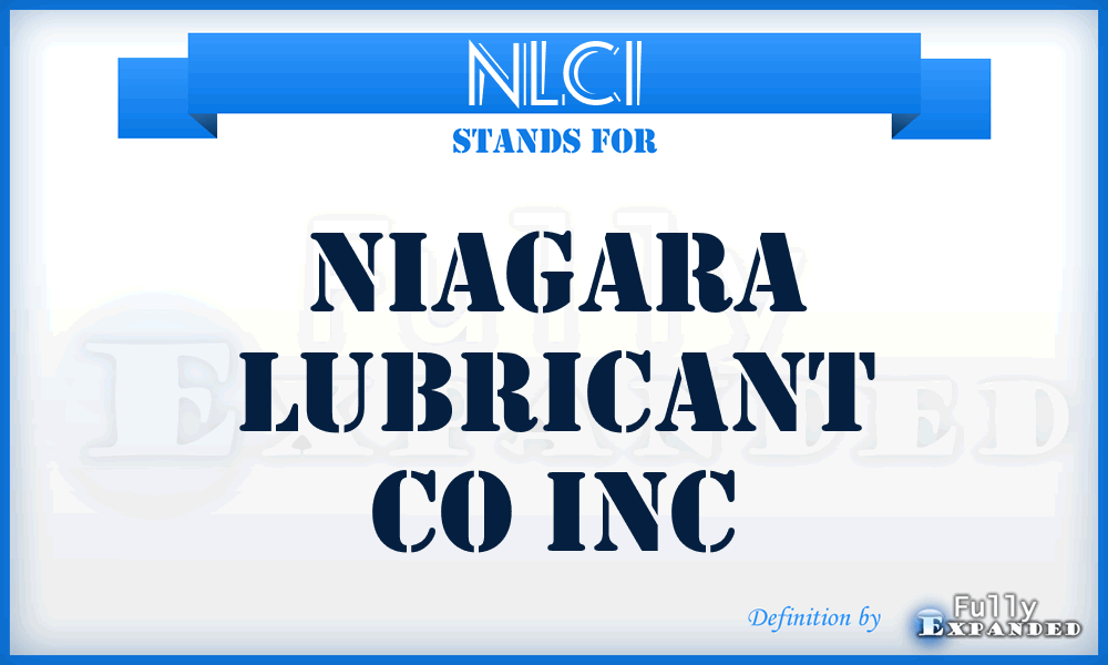 NLCI - Niagara Lubricant Co Inc