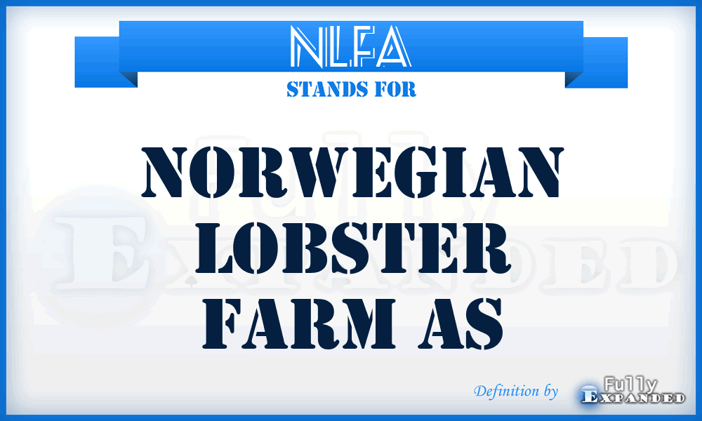 NLFA - Norwegian Lobster Farm As