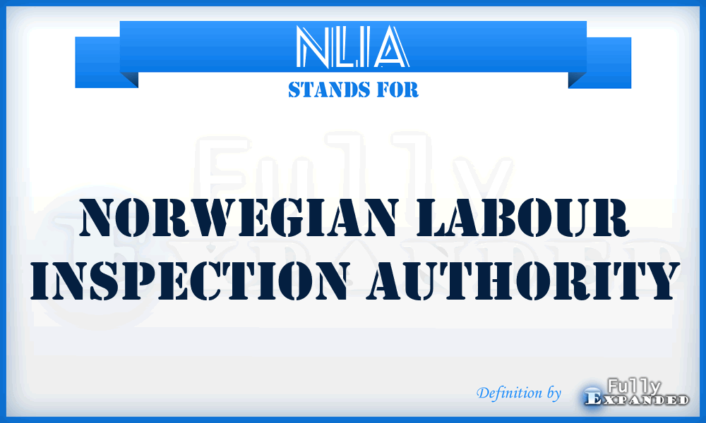 NLIA - Norwegian Labour Inspection Authority