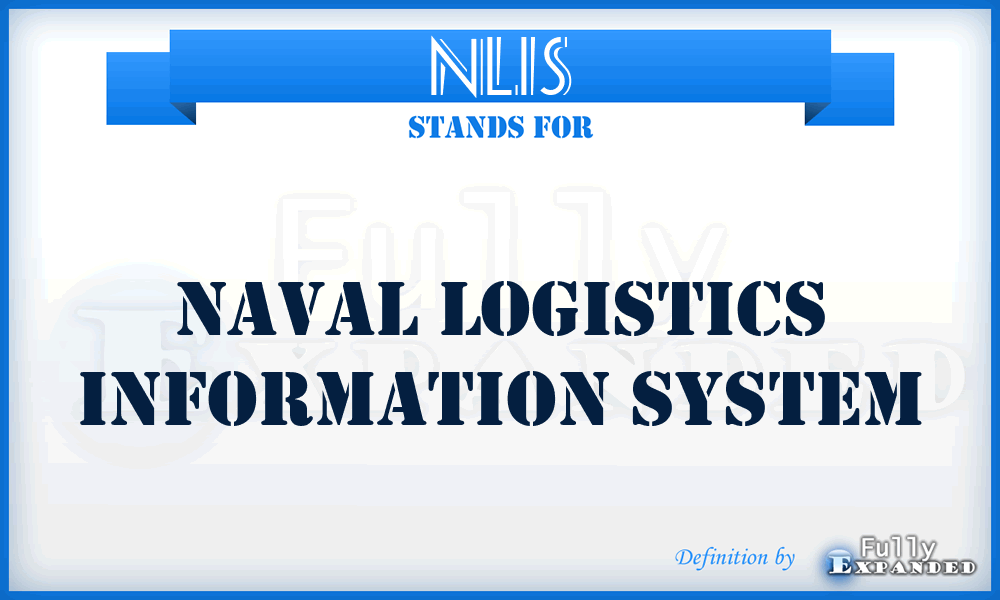 NLIS - Naval Logistics Information System