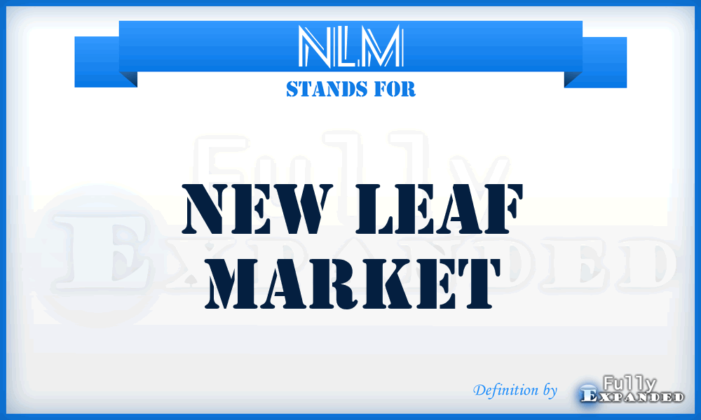 NLM - New Leaf Market