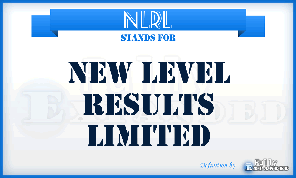 NLRL - New Level Results Limited
