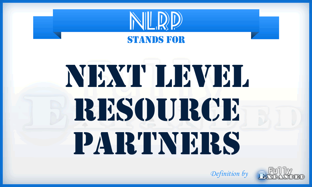 NLRP - Next Level Resource Partners