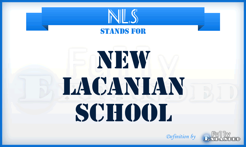 NLS - New Lacanian School