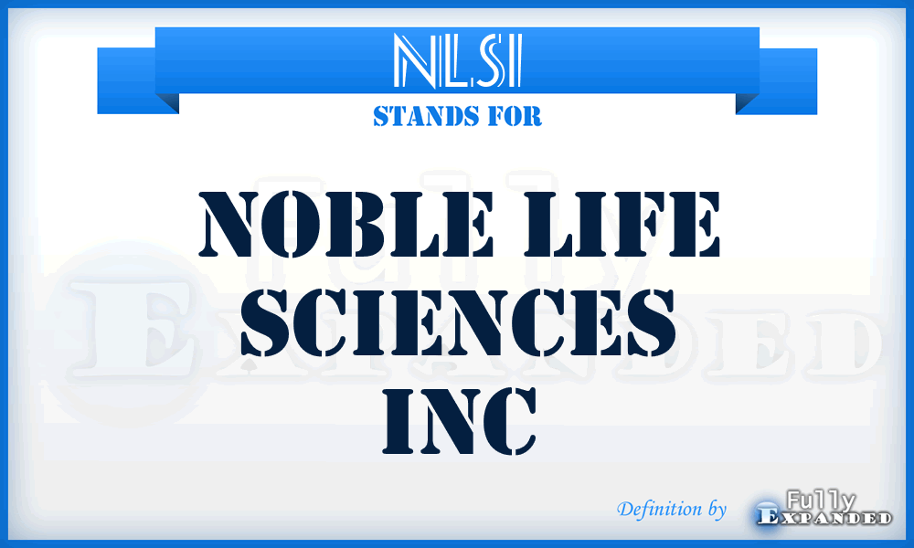 NLSI - Noble Life Sciences Inc