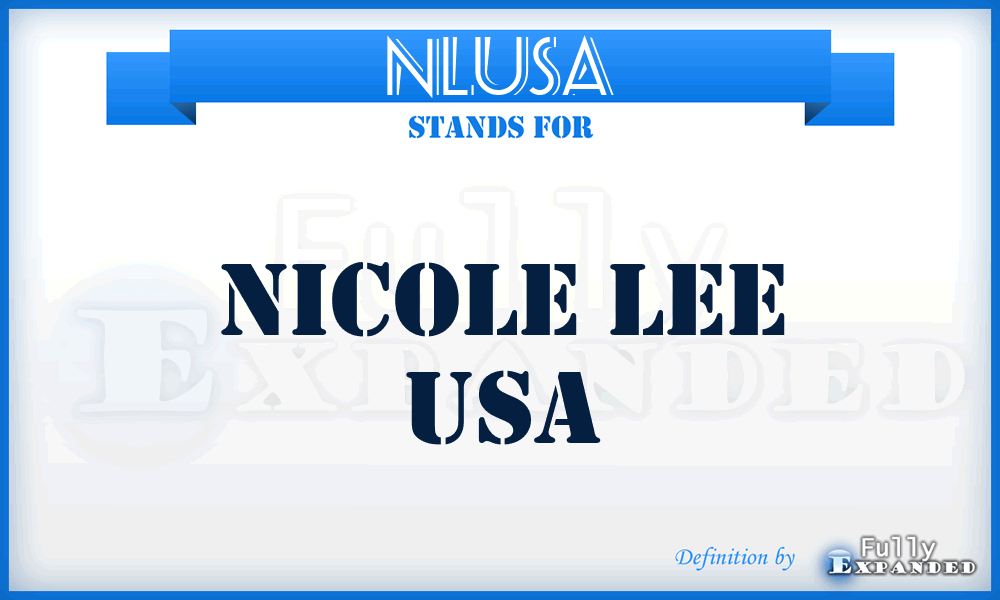 NLUSA - Nicole Lee USA