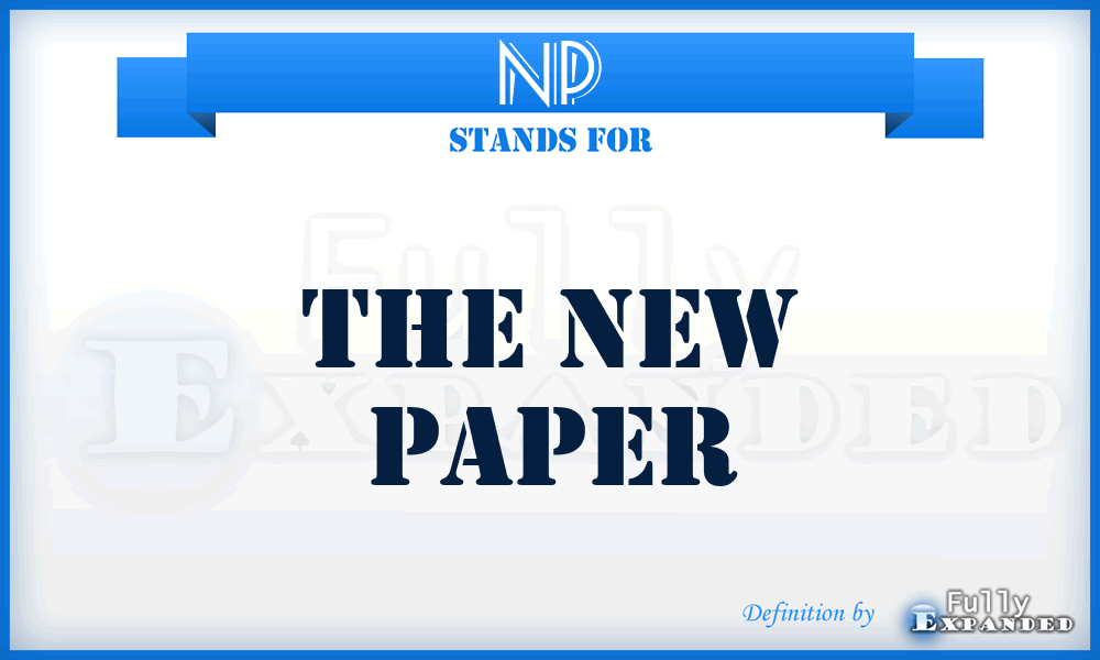 NP - The New Paper