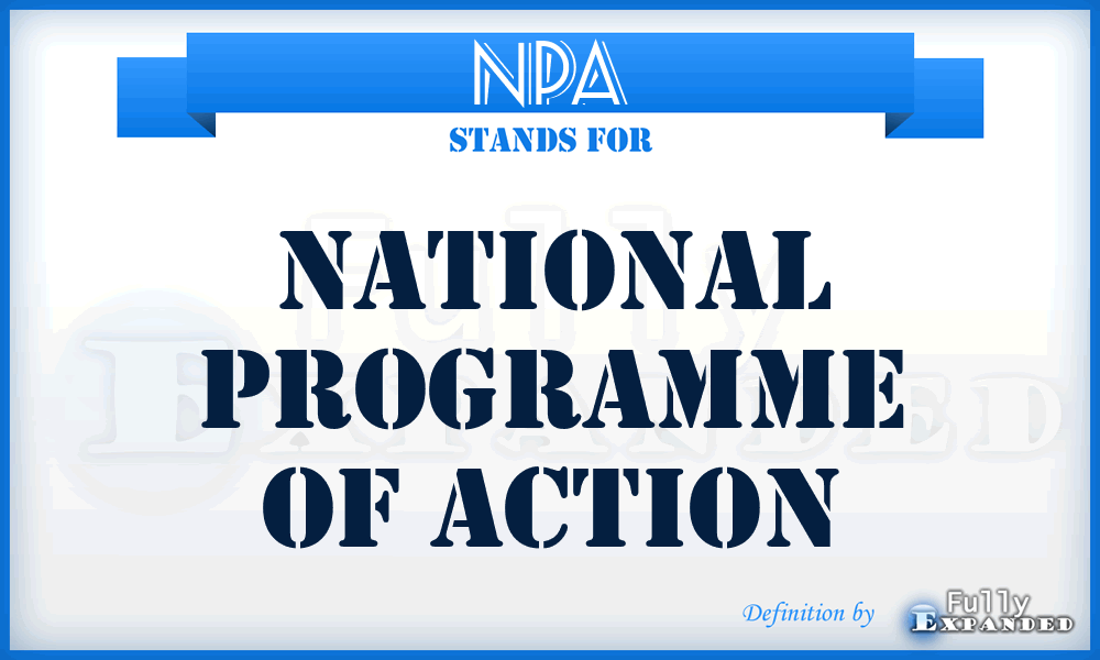 NPA - National Programme Of Action