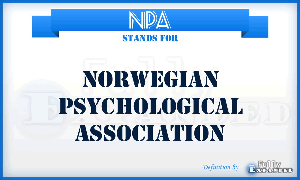 NPA - Norwegian Psychological Association