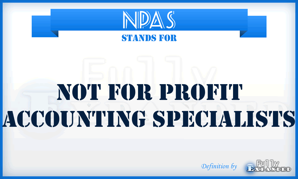 NPAS - Not for Profit Accounting Specialists