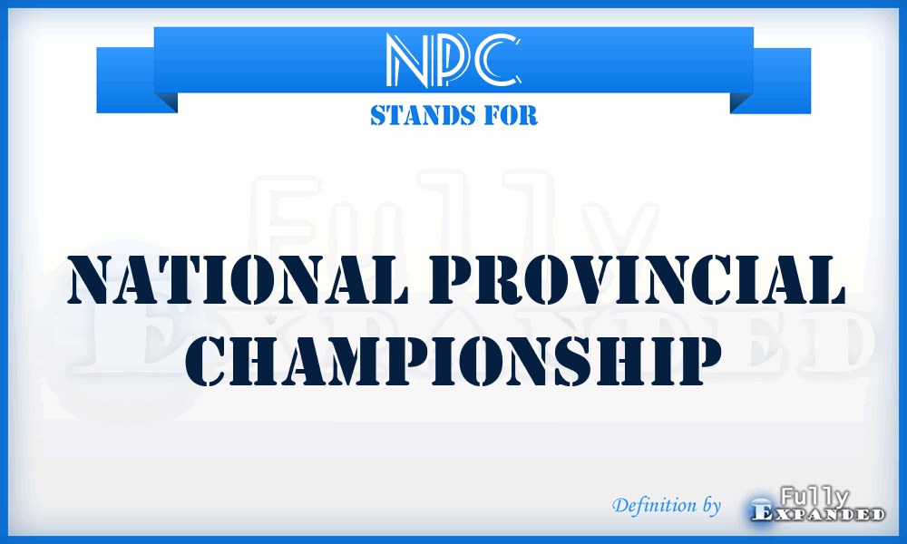 NPC - National Provincial Championship
