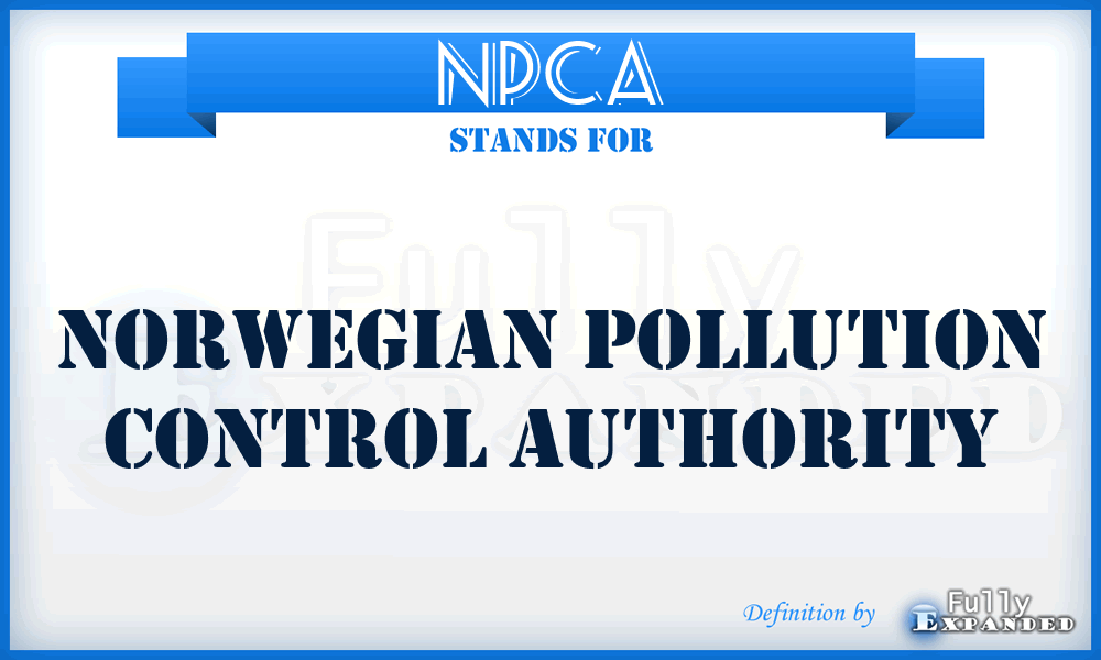 NPCA - Norwegian Pollution Control Authority