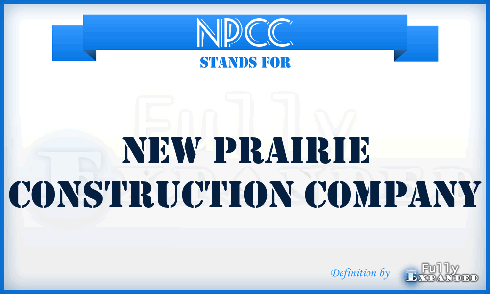 NPCC - New Prairie Construction Company