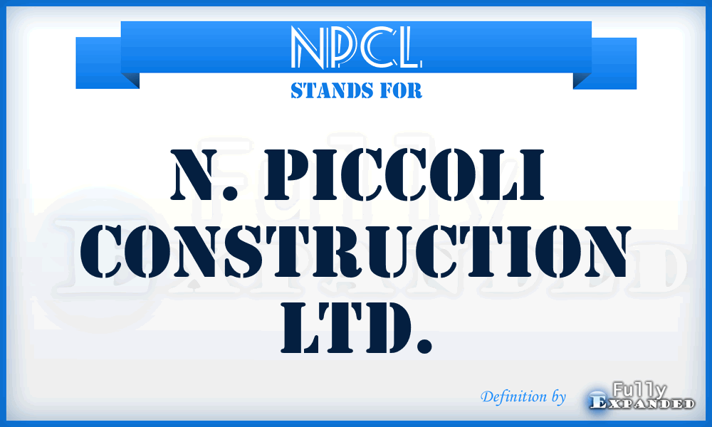NPCL - N. Piccoli Construction Ltd.