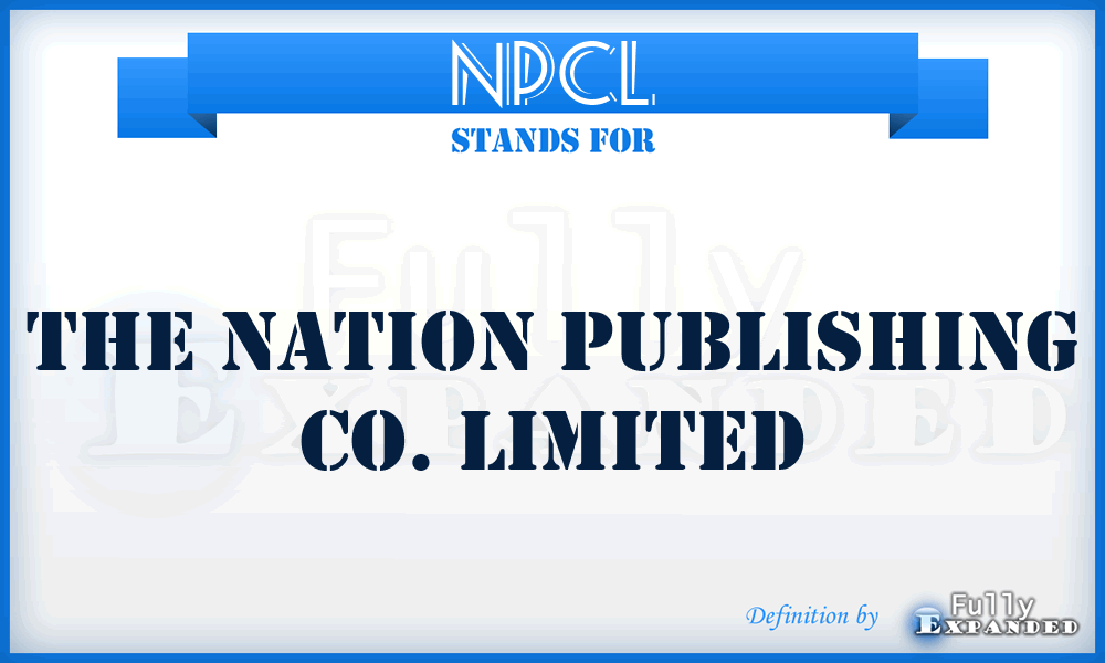 NPCL - The Nation Publishing Co. Limited