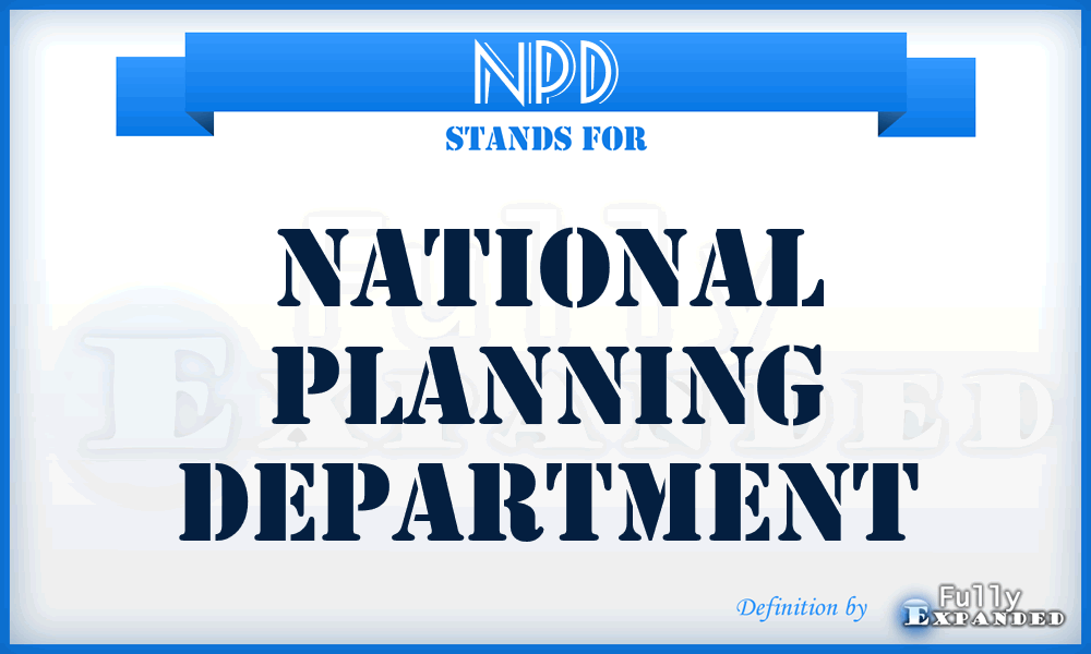 NPD - National Planning Department