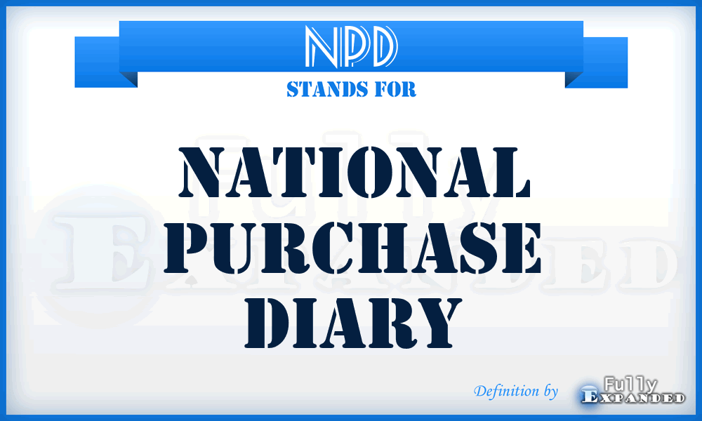 NPD - National Purchase Diary