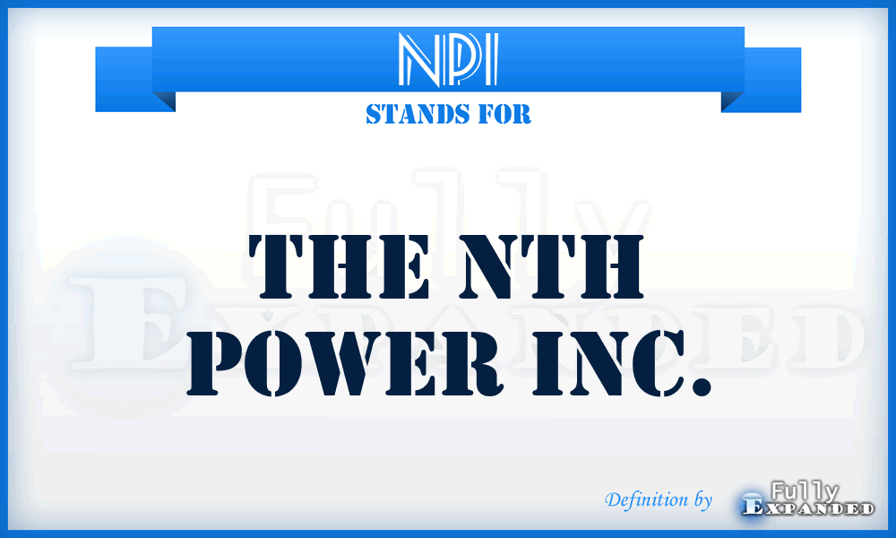 NPI - The Nth Power Inc.