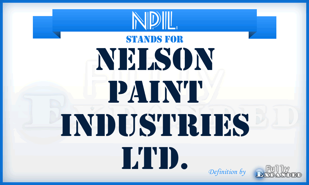 NPIL - Nelson Paint Industries Ltd.