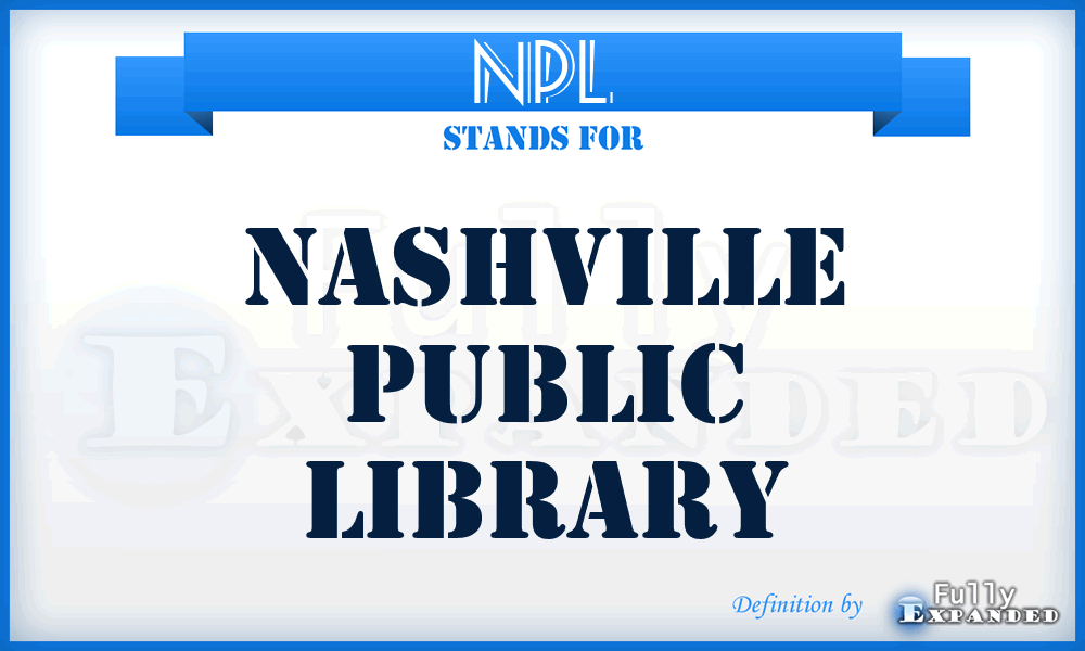 NPL - Nashville Public Library