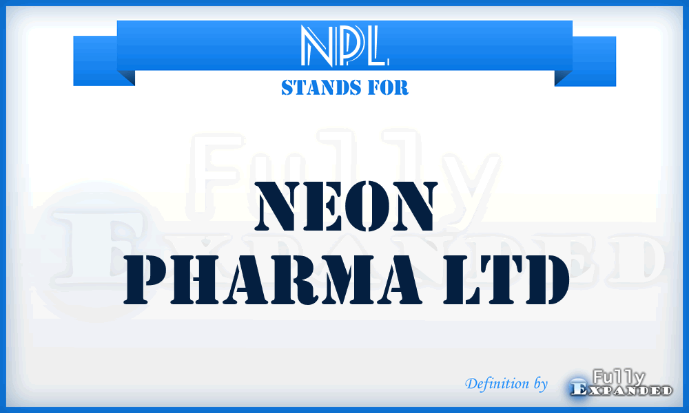 NPL - Neon Pharma Ltd