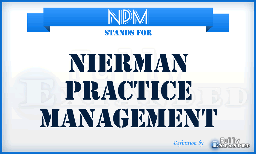 NPM - Nierman Practice Management