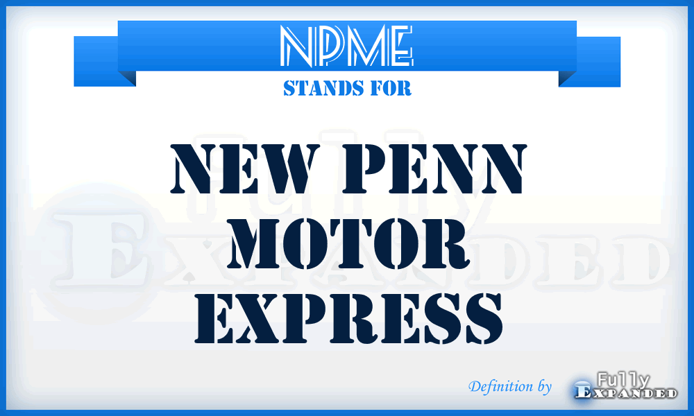 NPME - New Penn Motor Express