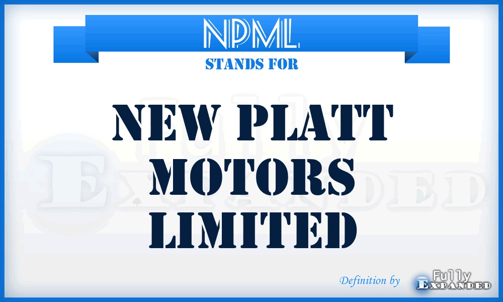 NPML - New Platt Motors Limited