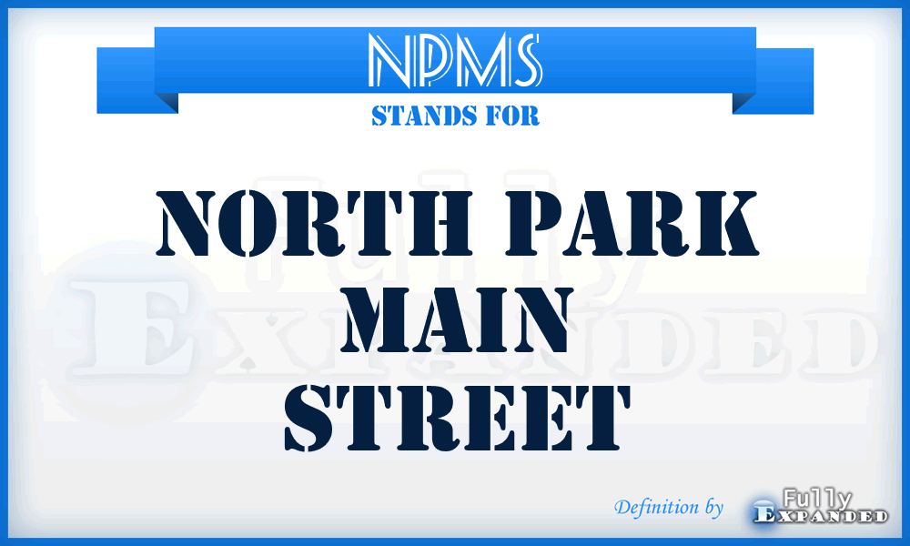 NPMS - North Park Main Street