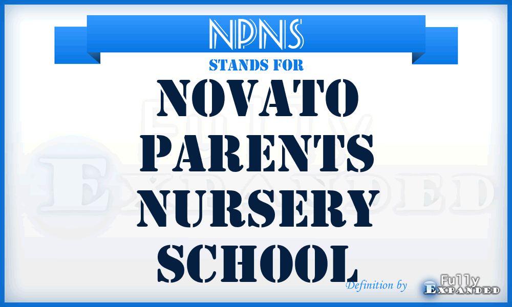 NPNS - Novato Parents Nursery School