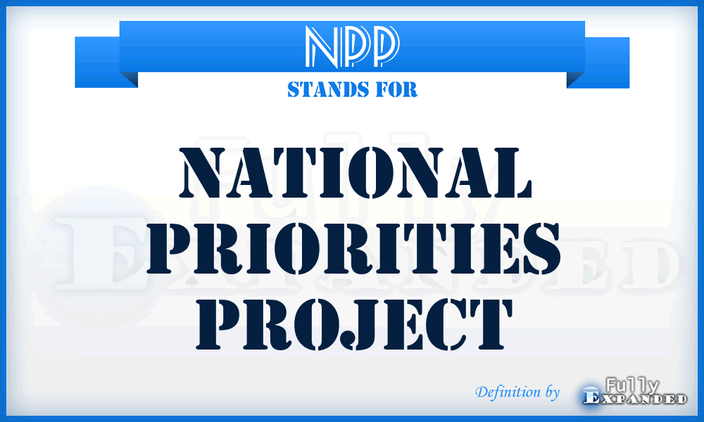 NPP - National Priorities Project