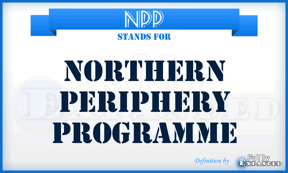 NPP - Northern Periphery Programme