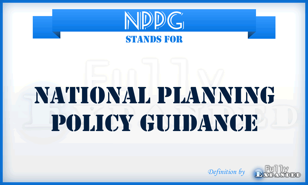 NPPG - National Planning Policy Guidance