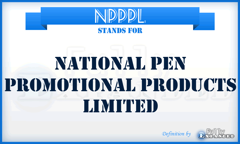 NPPPL - National Pen Promotional Products Limited