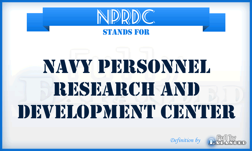 NPRDC - Navy Personnel Research and Development Center