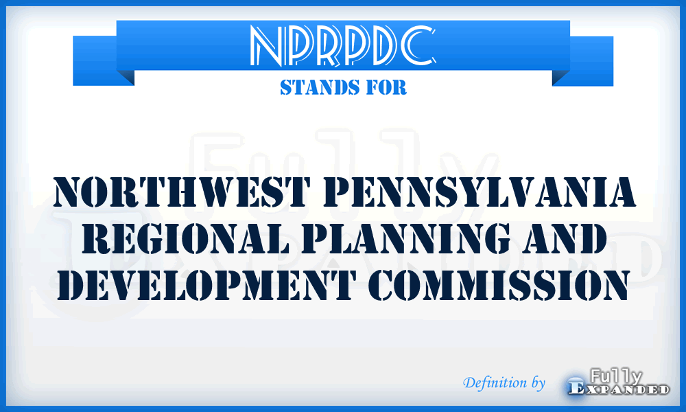 NPRPDC - Northwest Pennsylvania Regional Planning and Development Commission