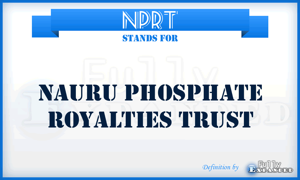 NPRT - Nauru Phosphate Royalties Trust