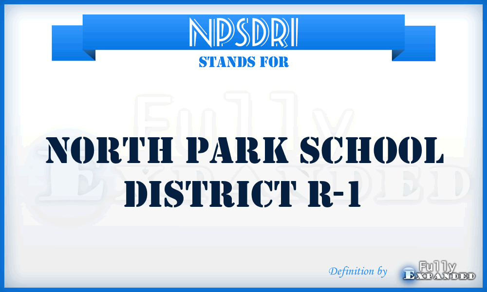 NPSDR1 - North Park School District R-1