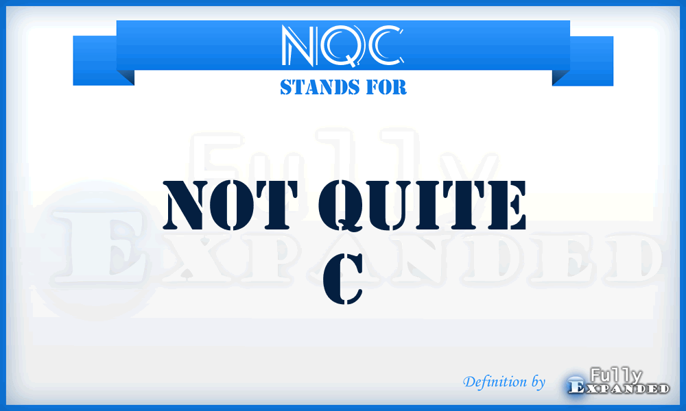 NQC - Not Quite C