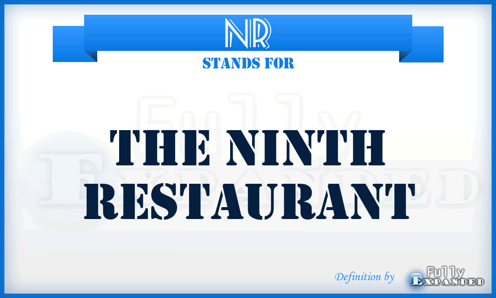 NR - The Ninth Restaurant