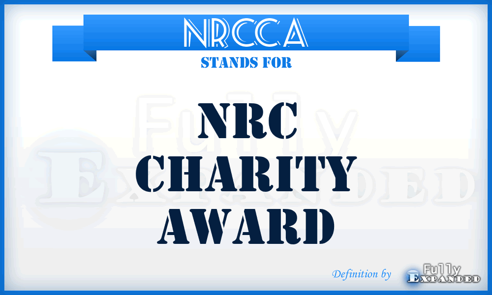 NRCCA - NRC Charity Award