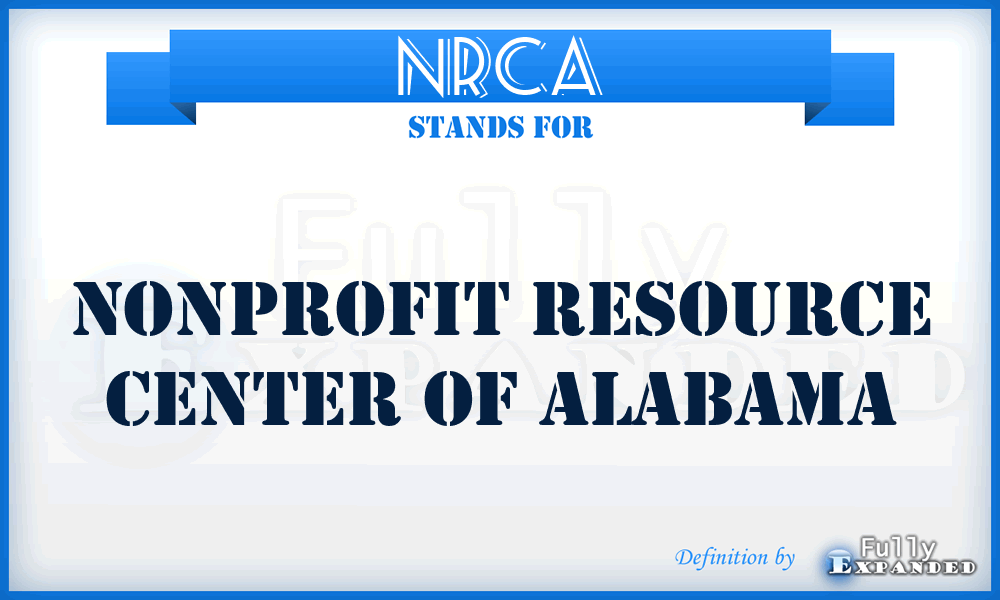 NRCA - Nonprofit Resource Center of Alabama