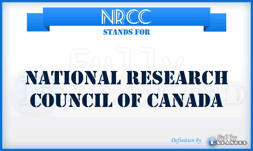 NRCC - National Research Council of Canada