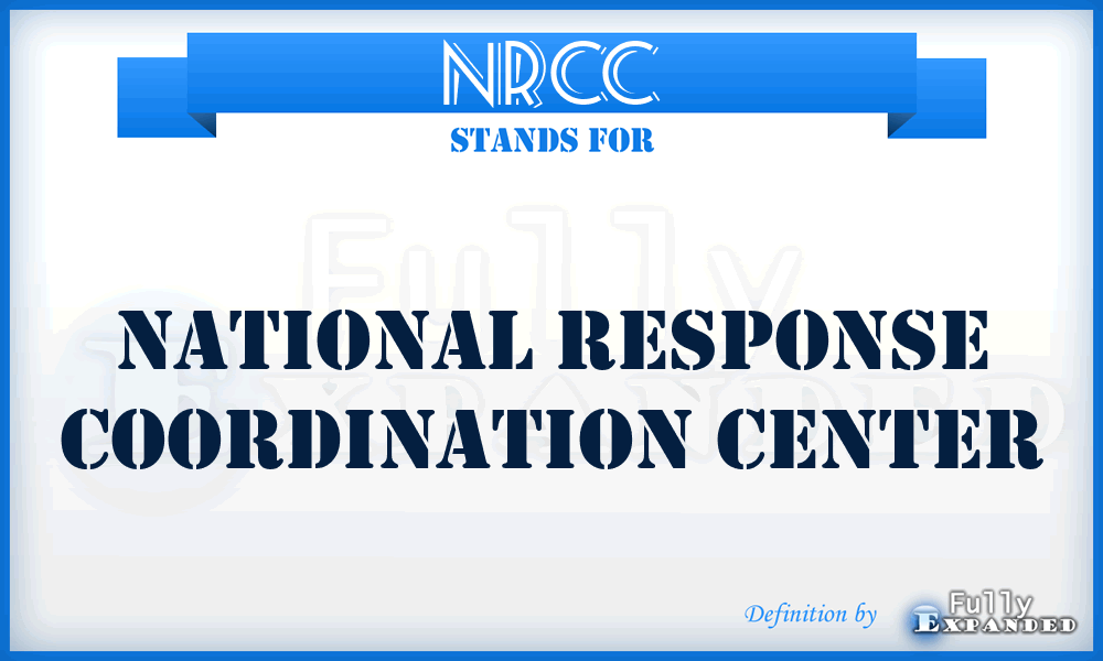 NRCC - National Response Coordination Center