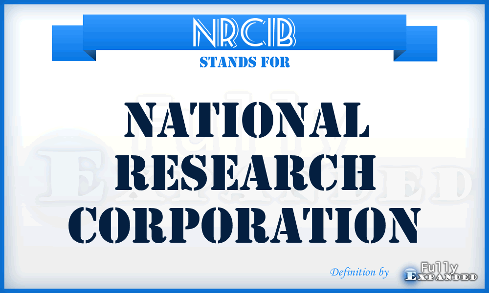NRCIB - National Research Corporation