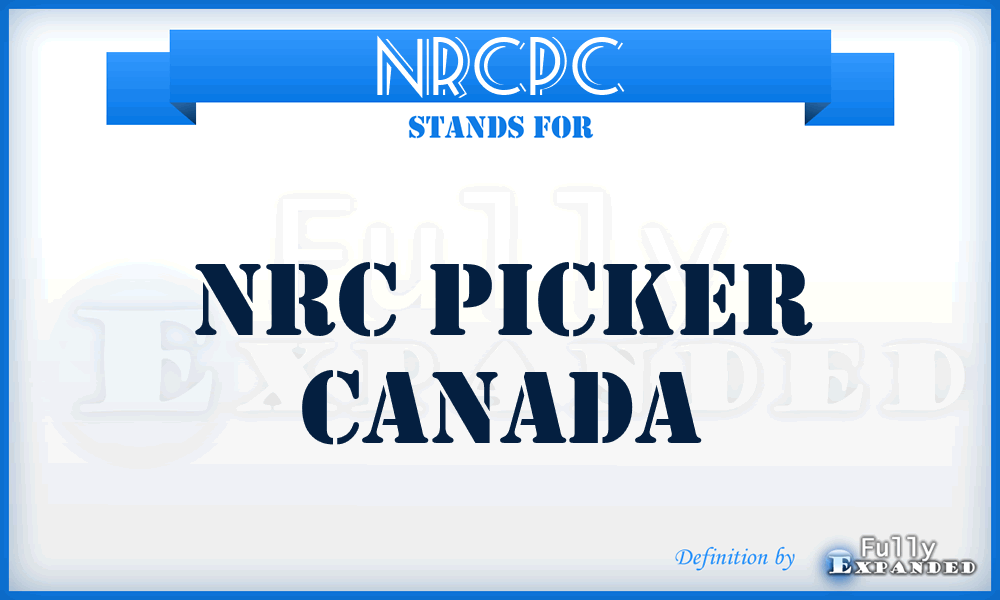 NRCPC - NRC Picker Canada