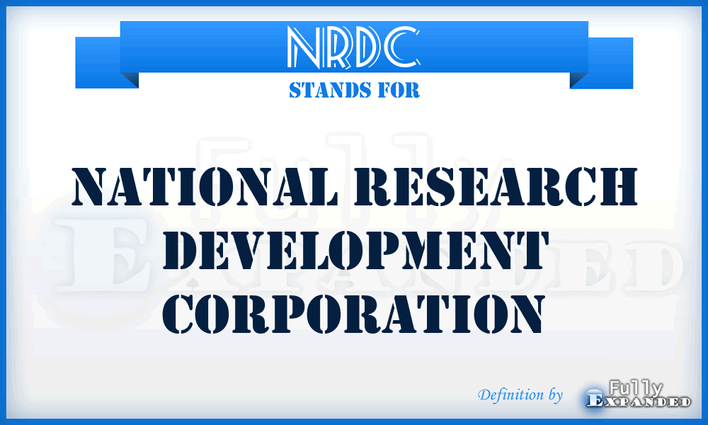 NRDC - National Research Development Corporation