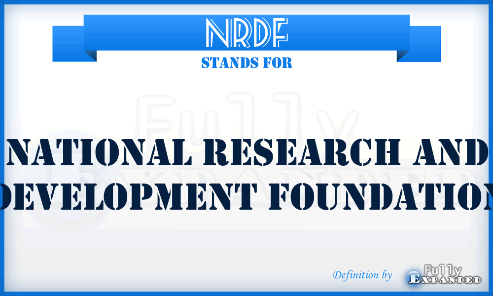 NRDF - National Research and Development Foundation